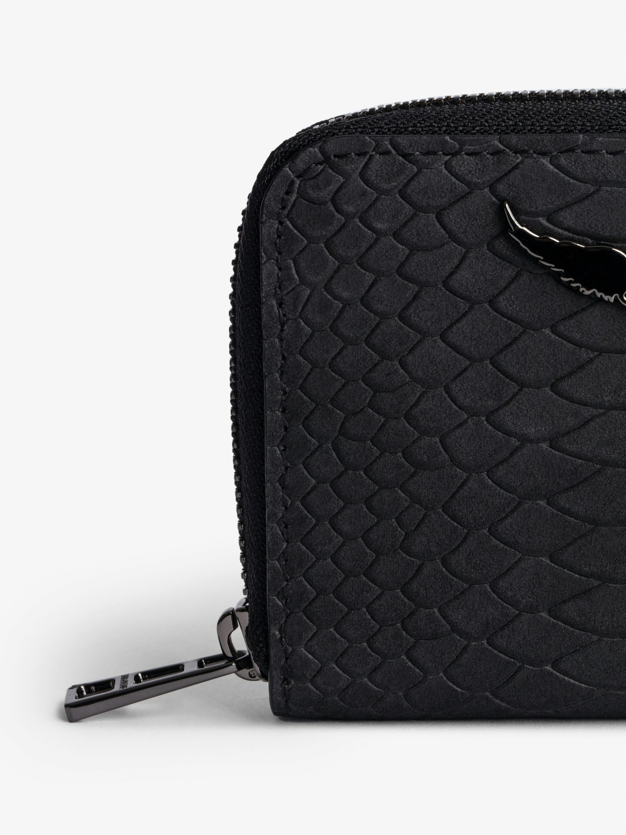 Mini ZV Soft Savage Wallet - Python-effect leather wallet.